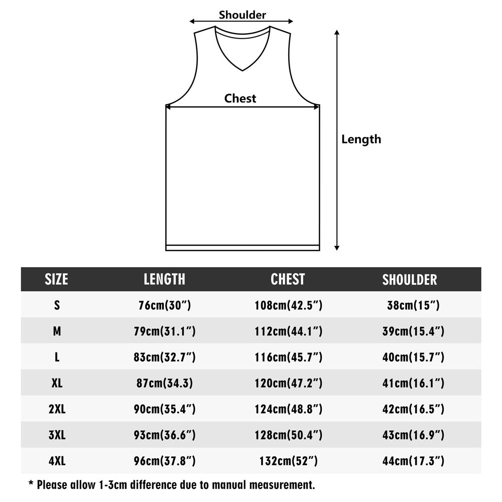 Mens All Over Print Basketball Jersey Tank Top