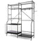 Sports Equipment Organizer Metal Ball Storage Rack with Adjustable Shelves