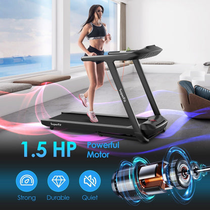 Electric Folding Treadmill Machine with LED Screen