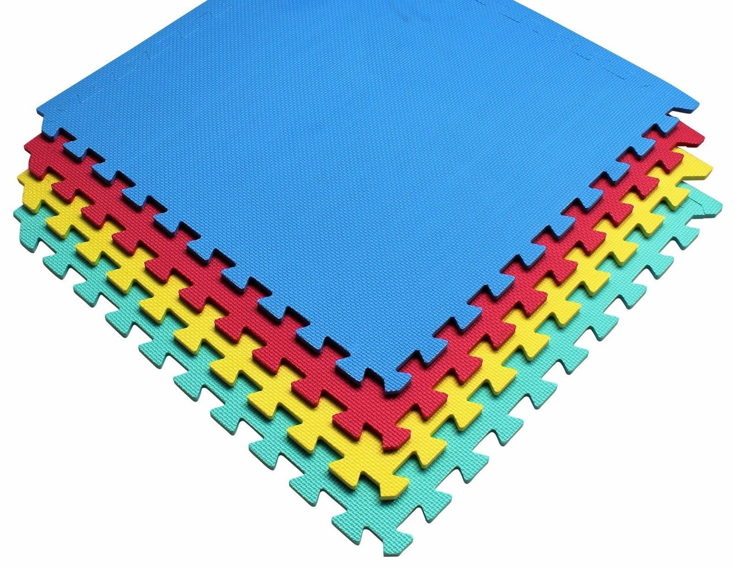 Black Interlocking Mat Yoga Exercise Gym Fitness Gymnastics Soft Foam Floor Mats